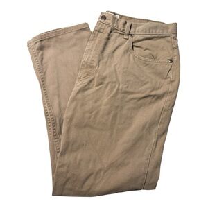 Vintage LL Bean Jeans Classic Fit Khaki Brown Denim Pants 38x30 Style 220626